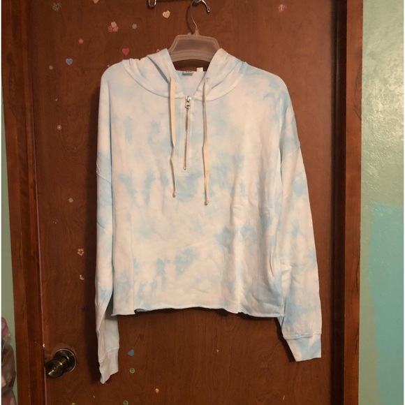 EUC Gap Tie Dye 1/2 Zip Terry Pullover Hoodie - Picture 1 of 4